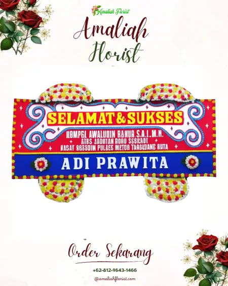 Papan Bunga Ucapan Selamat Tanamodindi